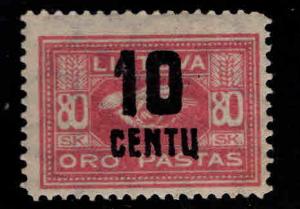 LITHUANIA Scott C24 surcharged airmail stamp