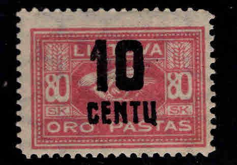 LITHUANIA Scott C24 surcharged airmail stamp