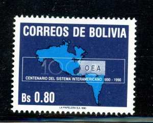 BOLIVIA 1990 SCOTT# 803 ORGANIZATION OF AMERICAN STATES, CENT MNH AS SHOWN