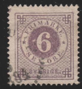Sweden 31 Numeral of Value 1877