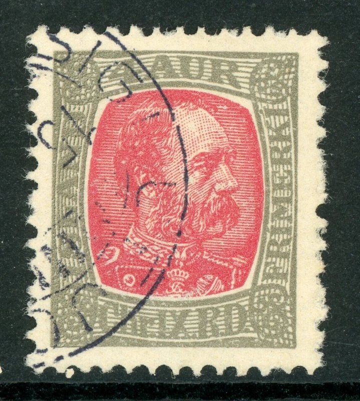 Iceland 1902 Christian IX 4a Gray & Rose Perf 13 Scott # 35 VFU C637