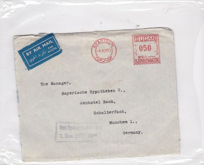 egypt 1953 airmail  stamps cover  ref 10115