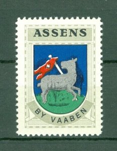 Denmark. 1940/42 Poster Stamp. Mnh. Coats Of Arms: Town, Assens. Horse,Flag