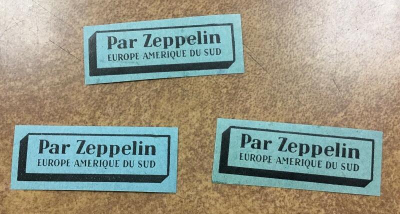  Zeppelin  Etiquette  Airlines mailing label 1 NH 1930s  Europe South America