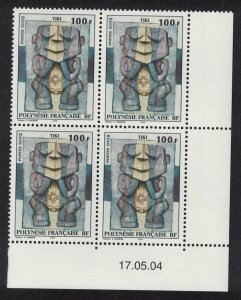 Fr. Polynesia Tiki Corner Block of 4 Date 2003 MNH SG#968