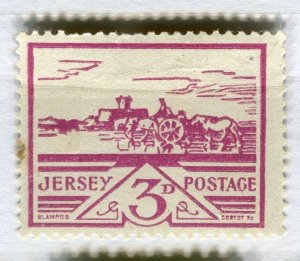 JERSEY; 1940s early WWII Occupation issue Mint hinged 3d. value