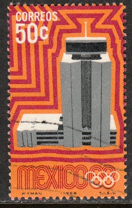 MEXICO 998, 50c 1968 Olympics, Mexico City. Used. VF. (992)