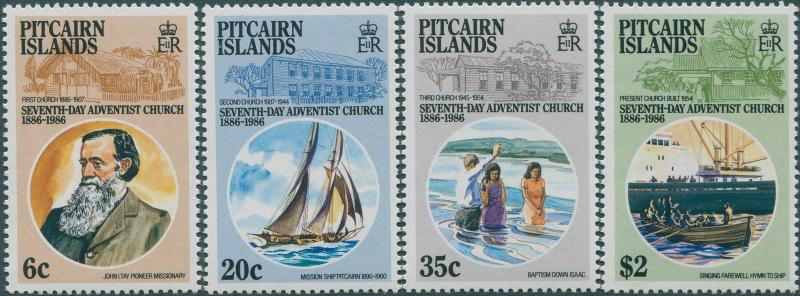 Pitcairn Islands 1986 SG292-295 7th Day Adventists set MNH