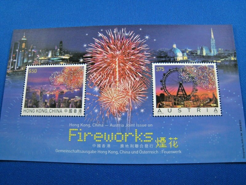 AUSTRIA & HONG KONG - SCOTT #2060 & 1208  -  SOUVENIER FOLDER MNH    (wwa22)