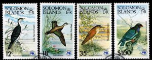 Solomon Islands Scott 535-538 Used Bird stamp set