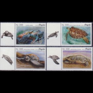 ANGOLA 2018 - Scott# 1520-3 Turtles w/Lab. Set of 4 NH
