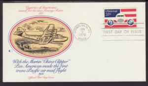 US C90 Airplane 1976 Fleetwood U/A FDC