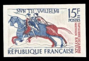 France, 1950-Present #888 (YT 1172) Cat€40, 1957 Horsemen, imperf. single, ...