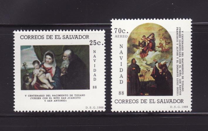 Salvador 1183-1184 Set MNH Art, Titian Paintings