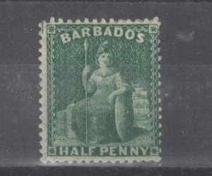 Barbados 1874 Britannia 1/2p Scott # 44 MH