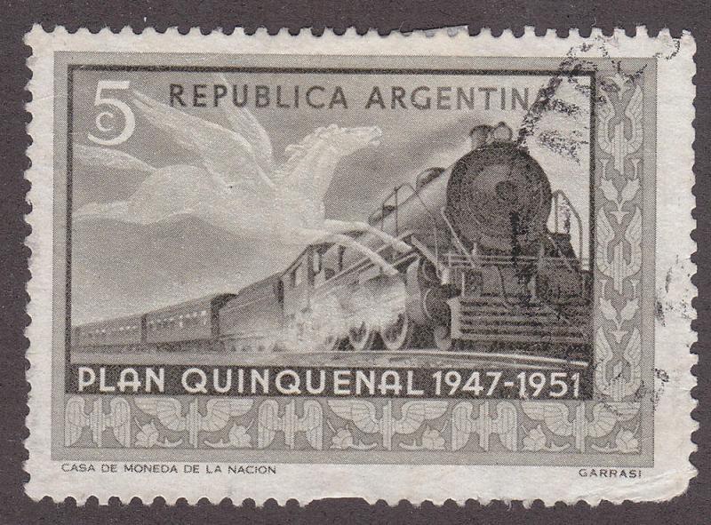 Argentina 595  Pegasus & Train 1951