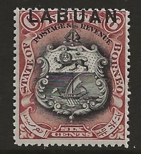 Labuan 78  1900  6 cents  fine  mint hinged