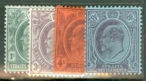 IO: Straits Settlements 105-8 mint CV $86.25