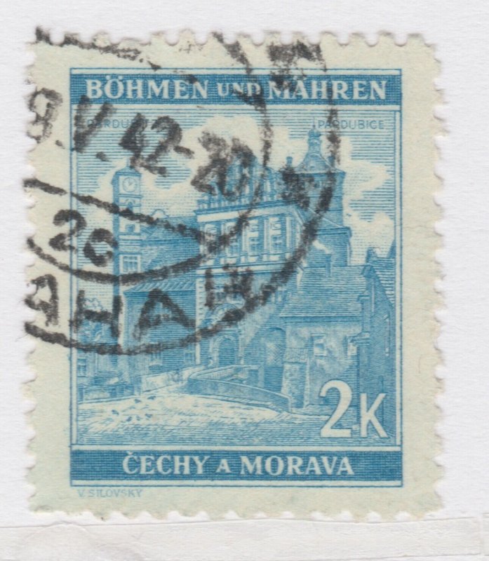 Czechoslovakia Ger. 1942 BOHEMIA & MORAVIA 2k Used A25P41F19188 Protectorate-