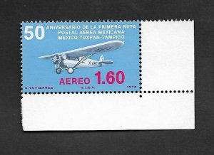 SD)1978 MEXICO 50TH ANNIVERSARY OF THE FIRST MEXICAN AIR POSTAL ROUTE, MEXICO-