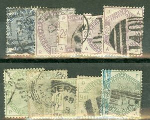 CW: Great Britain 98-107 used most with pale colors CV $1682; scan shows a few