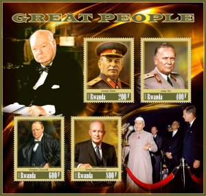 Stamps. Famous people. Great People  2019 1+1 sheets perforated