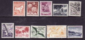 Christmas Is.-Sc#11-20- id3-unused very light hinge set-Maps-Birds-1963-