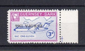 GUERNSEY-SARK 3d EUROPA 1966 UNMOUNTED MINT WITH OVERPRINT INVERTED