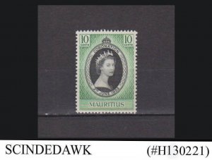 MAURITIUS - 1953 QEII CORONATION 1V MNH