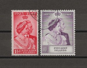 PITCAIRN ISLANDS 1949 SG 11/12 USED Cat £51.50