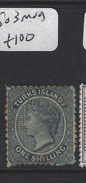 TURKS ISLANDS (P1805BB)  QV  1/-   SG 3   MOG