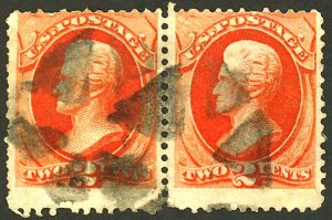 U.S. #178 USED PAIR CREASES