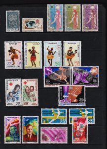 Central African Republic - Semi-postal and Airmail sets, mint, cat. $ 28.35