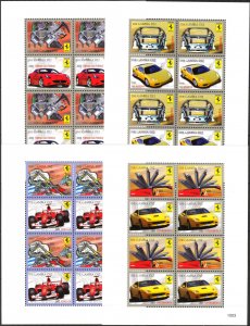 Gambia 2010 Cars Ferrari 4 sheets MNH