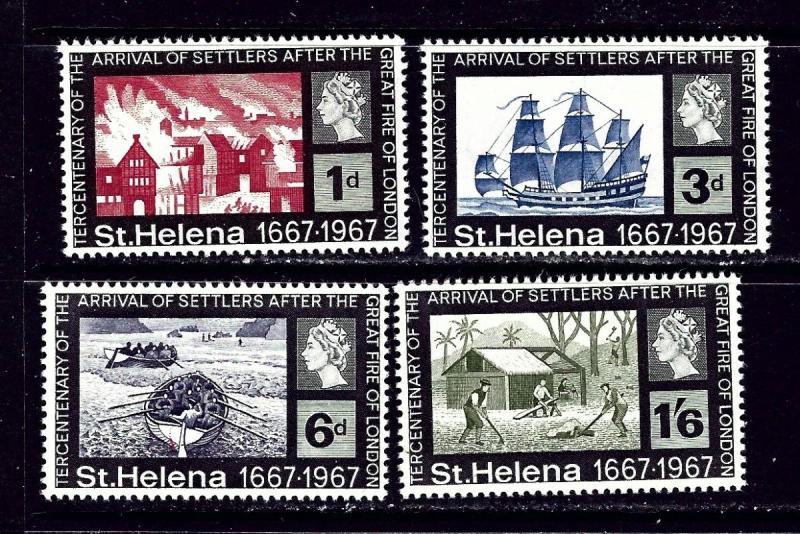 St Helena 197-200 MNH 1967 Tercentenary of Settlers Arriving