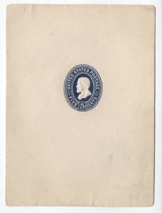 5 cent Grant 1890s stamped envelope die proof [6525.681]