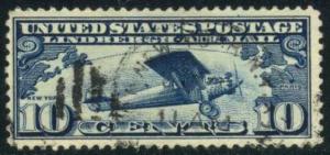 US #C10 Lindbergh Tribute; used (2.50)