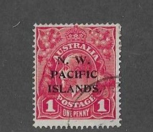 North West Pacific Islands Sc #12 1p deep carmine used FVF
