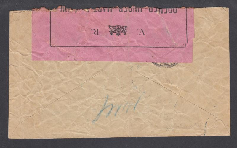 Mozambique Sc 38 pair CENSORED cover to DURBAN, OPENED UNDER MARTIAL LAW label