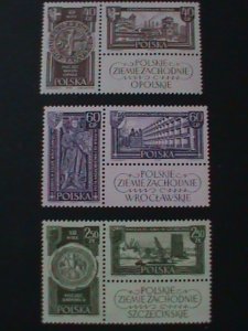 ​POLAND-1961 SC#994-996-1000-VIEWS OF WESTERN TERRITORIES -MNH VF- LAST ONE