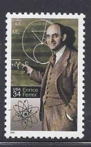 Catalog # 3533 Enrico Fermi Nuclear Single 34 cent Stamp