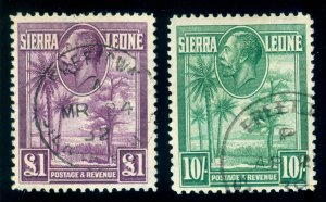 MOMEN: SIERRA LEONE SG #166-167 1932 USED LOT #60034