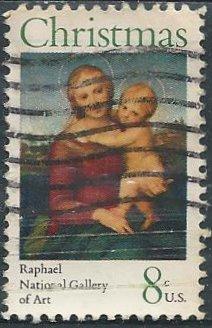 US 1507 (used) 8¢ Christmas, Raphael (1973)