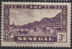 Senegal 144 (mnh?) 3c Faidherbe Bridge, violet (1940)