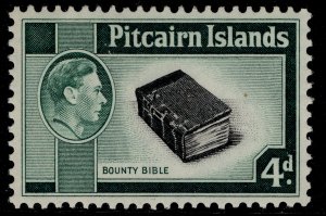 PITCAIRN ISLANDS GVI SG5b, 4d black & emerald-green, NH MINT. Cat £23.