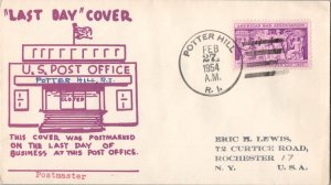 United States Rhode Island Potter Hill 1954 4f-bar  1848-1954  Philatelic.