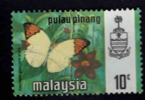 Malaysia Penang Scott  78 Used Butterfly stamp