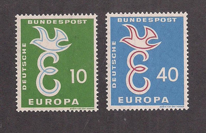 GERMANY SC# 790-1 F-VF OG 1958