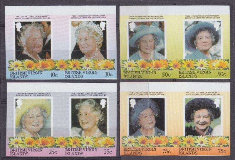 1985 British Virgin Islands 519-526bPaar 85th anniversary of Queen Elizabeth II