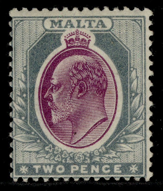 MALTA EDVII SG40, 2d purple & grey, M MINT. Cat £29. 